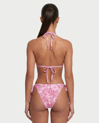 ELLY Paisley Lace-Trim Triangle Bikini Set