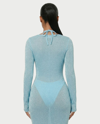 AMELLA Bikini & Shimmery Cover-Up Dress Three-Piece Set