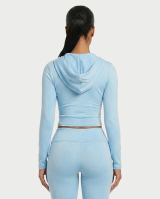 RAINY Zip-Up Hoodie and Flare Pants Set