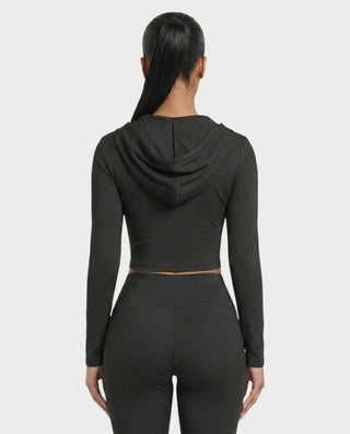 RAINY Zip-Up Hoodie and Flare Pants Set