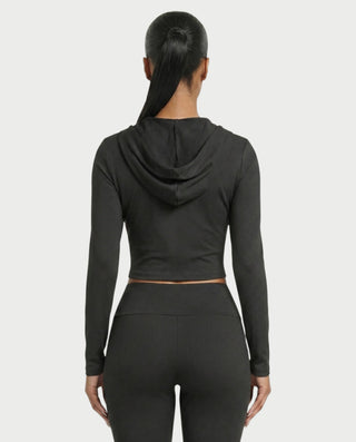 RAINY Zip-Up Hoodie and Flare Pants Set