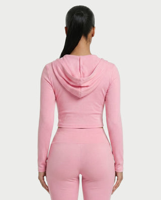 RAINY Zip-Up Hoodie and Flare Pants Set