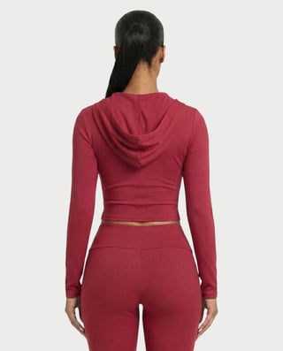 RAINY Zip-Up Hoodie and Flare Pants Set