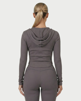 EDNA Zip-Front Hooded Top & Pants Set