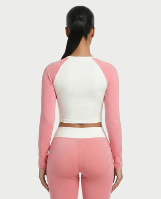EMELIA Contrast Long Sleeve Top & Flare Pants Set