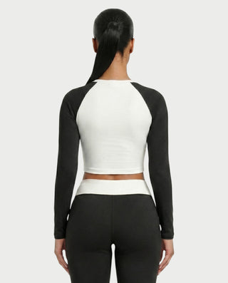 EMELIA Contrast Long Sleeve Top & Flare Pants Set