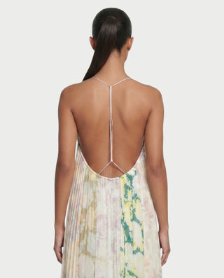 CONNIE Floral Print Halter Maxi Dress