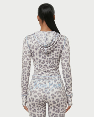 Conjunto de pantalón y top con cremallera de leopardo NOA