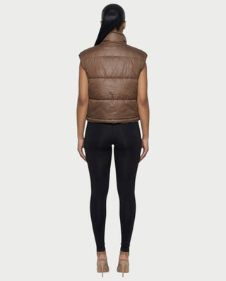 SONEYA Reversible Faux-Fur Puffer Vest