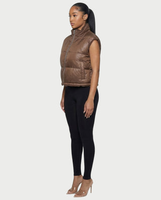 SONEYA Reversible Faux-Fur Puffer Vest
