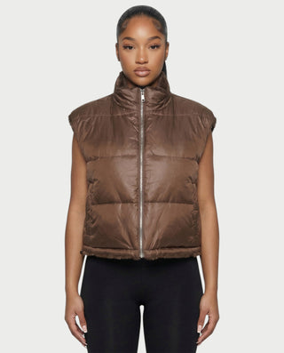 SONEYA Reversible Faux-Fur Puffer Vest