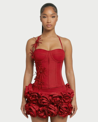 Vestido midi con flecos y escote pronunciado de LIRRA