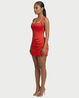 Vestido midi con flecos y escote pronunciado de LIRRA