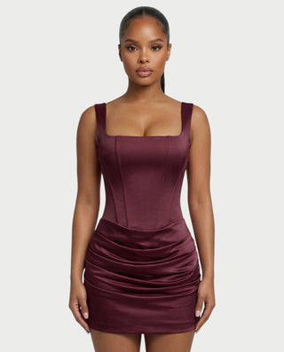 Vestido midi con flecos y escote pronunciado de LIRRA