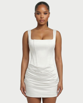 Vestido midi con flecos y escote pronunciado de LIRRA