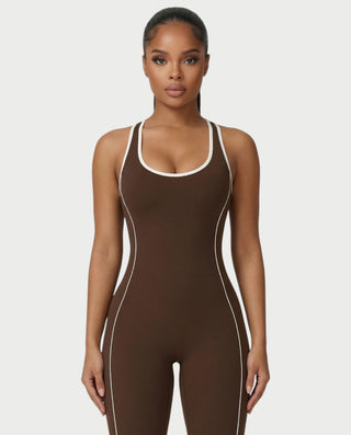 ZIRANA Open-Back Flared Jumpsuit