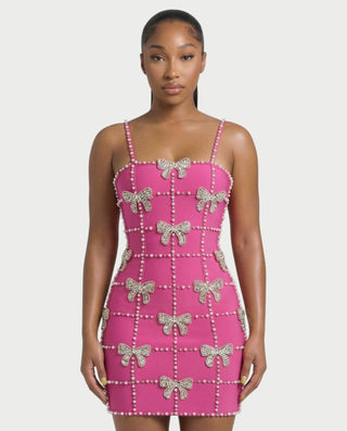 Vestido midi con flecos y escote pronunciado de LIRRA