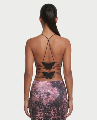PALMER Butterfly Lace Back Maxi Dress