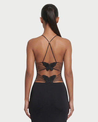 PALMER Butterfly Lace Back Maxi Dress