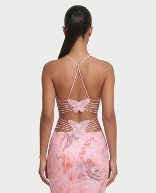 PALMER Butterfly Lace Back Maxi Dress