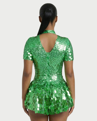 Vestido midi con flecos y escote pronunciado de LIRRA