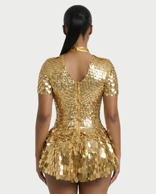 Vestido midi con flecos y escote pronunciado de LIRRA