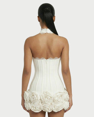 Vestido midi con flecos y escote pronunciado de LIRRA