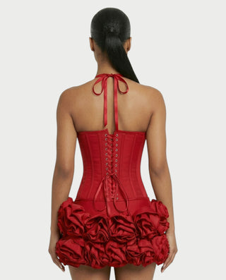 Vestido midi con flecos y escote pronunciado de LIRRA