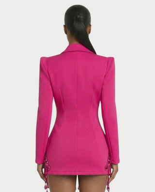 Vestido midi con flecos y escote pronunciado de LIRRA