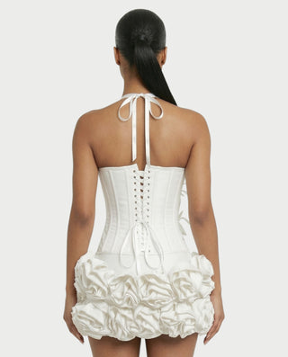 Vestido midi con flecos y escote pronunciado de LIRRA