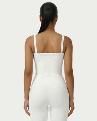 JINYA Padded Square-Neck Active Crop Top