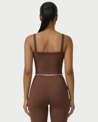 JINYA Padded Square-Neck Active Crop Top