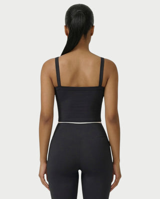 JINYA Padded Square-Neck Active Crop Top
