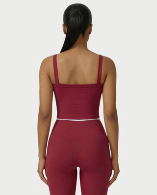 JINYA Padded Square-Neck Active Crop Top