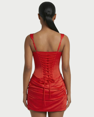 Vestido midi con flecos y escote pronunciado de LIRRA