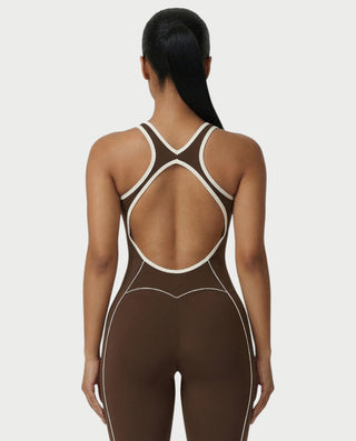 ZIRANA Open-Back Flared Jumpsuit