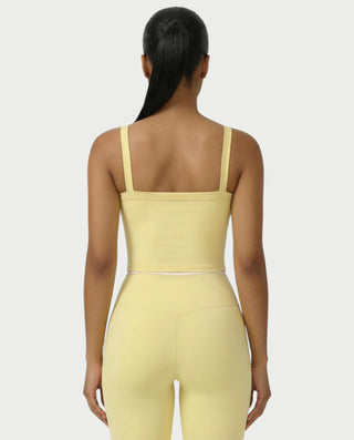 JINYA Padded Square-Neck Active Crop Top