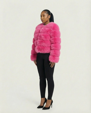 Chaqueta de piel sintética tipo burbuja BEATRICE