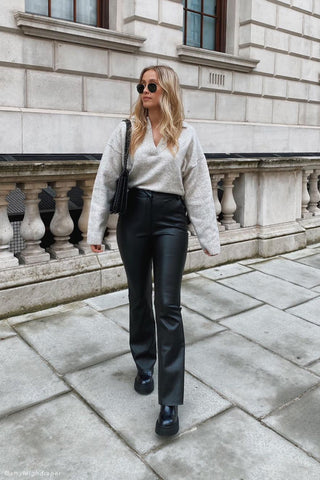 Straight Leg Faux Leather Pants - Style Seduction