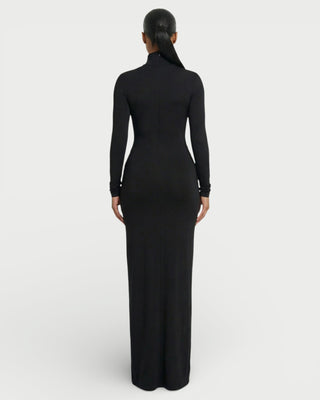 SERAYA Turtleneck Long-Sleeve Maxi Dress