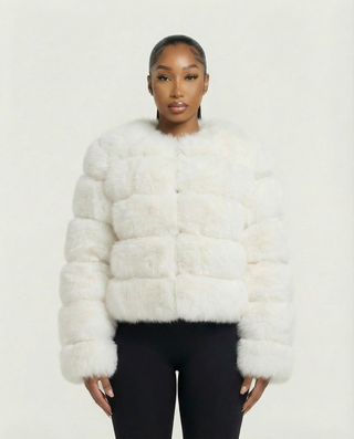 Chaqueta de piel sintética tipo burbuja BEATRICE