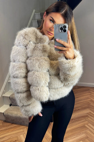 BEATRICE Faux Fur Bubble Jacket