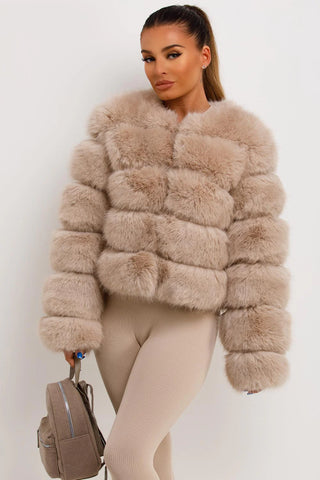 BEATRICE Faux Fur Bubble Jacket