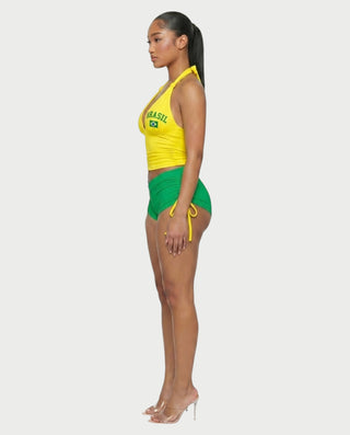 RALCY Brasil Halter Tankini & Ruched Short Set