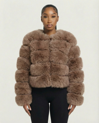 Chaqueta de piel sintética tipo burbuja BEATRICE