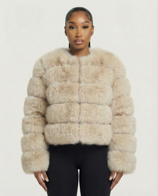 Chaqueta de piel sintética tipo burbuja BEATRICE