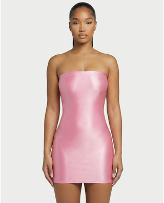 EVELORE Satin Tube Bodycon Mini Dress Celestia EVELORE Satin Tube Bodycon Mini Dress Celestia