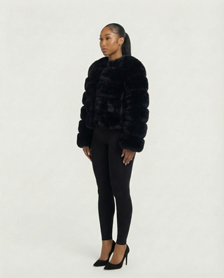 Chaqueta de piel sintética tipo burbuja BEATRICE