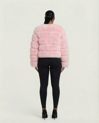 Chaqueta de piel sintética tipo burbuja BEATRICE