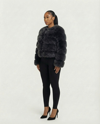 Chaqueta de piel sintética tipo burbuja BEATRICE